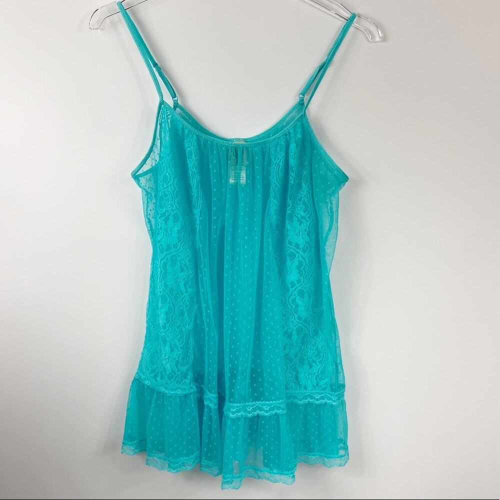 In Bloom | Turquoise Mesh Slip Sz M